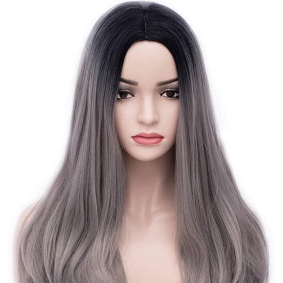 ?Moy 27”Grey Middle part Mix Wig *NWT*? main image 6